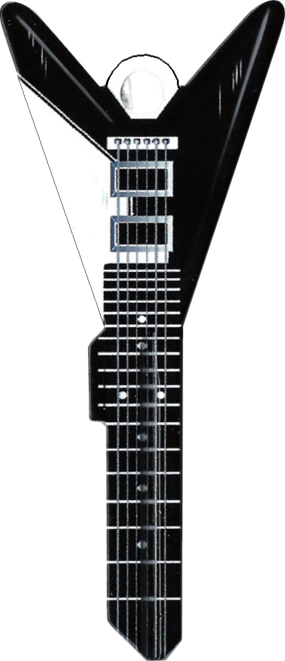 Black V Guitar Key
